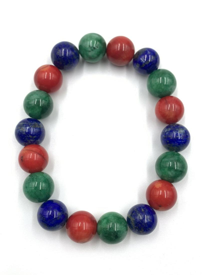 206.70 Cts Multi Stone Beads Bracelet. (1 of 4)