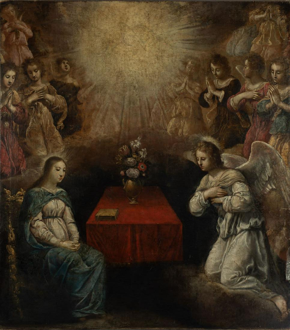 Annunciation of the Virgin Mary surrounded by Angels, Sevillian baroque school of the 17th century (1 of 10)