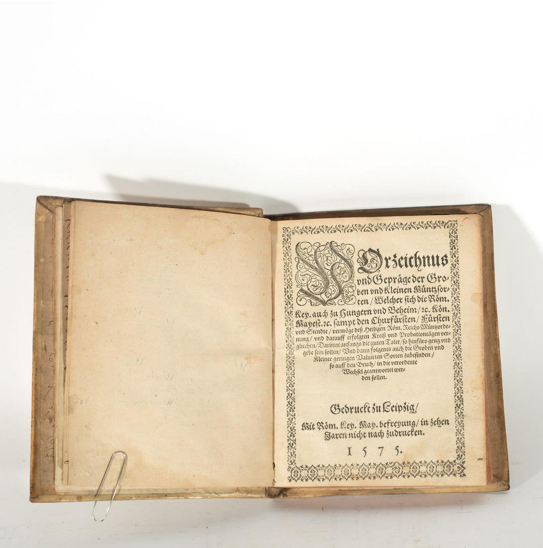 German book of exchange rates, 16th century, Leipzig, dated 1575 (1 of 7)