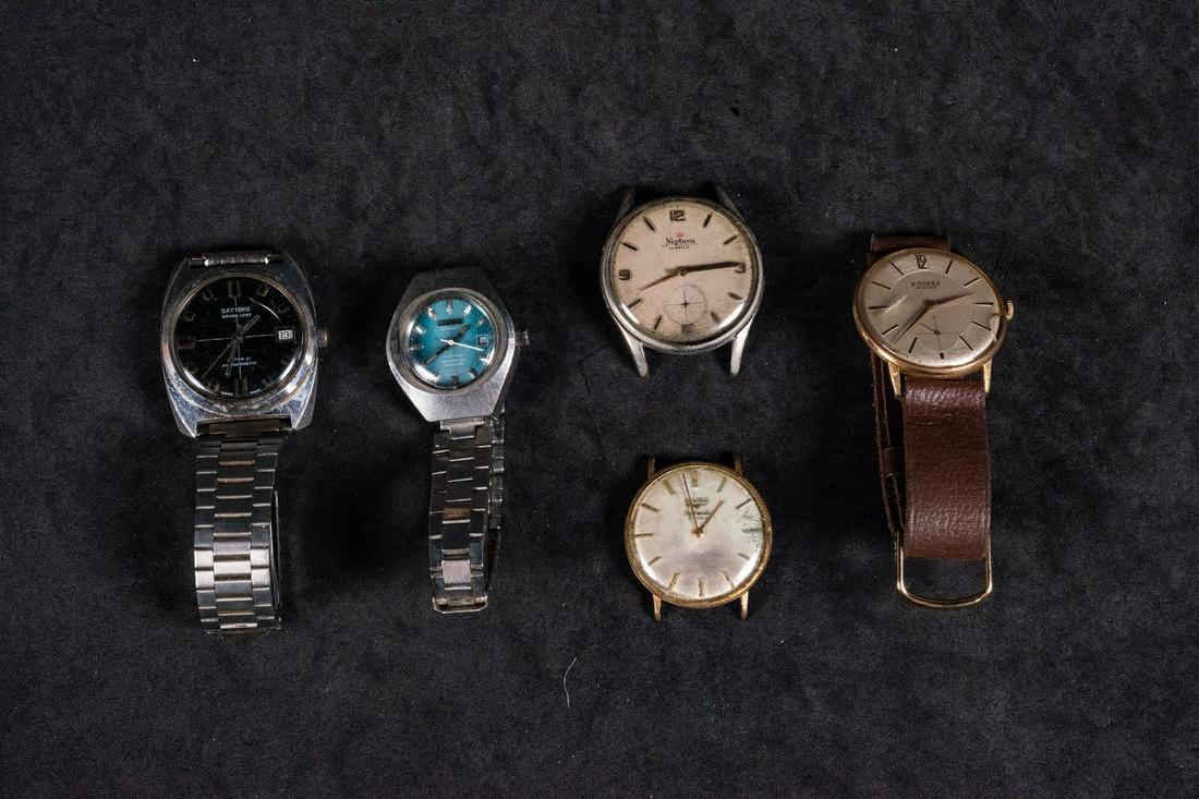 Lot of 5 vintage watches 20th century (1 of 1)