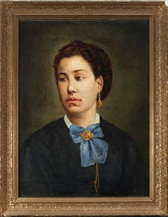 Portrait of Lady, 19th century Filipino school: Oil on canvas, measurements: 50 x 39 cm, measurements with frame: 61 x 47 cm