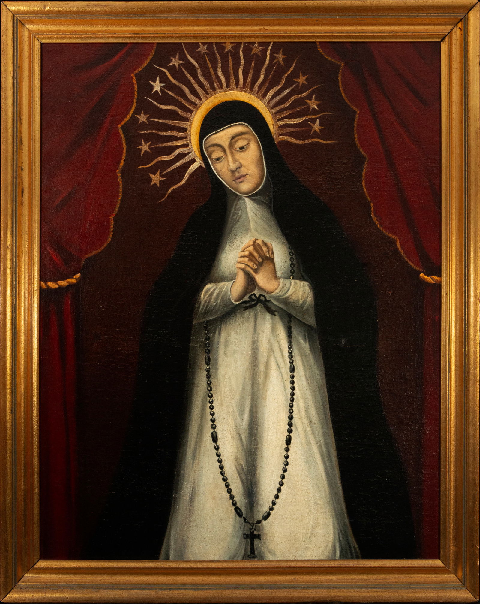 Large Virgin of Angustias  colonial school of Viceregal de Lima from the 17th century (1 of 5)