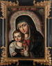 Colonial school Peru 18th century. Attributable to Ignacio Chacon. Virgin of Popolo.