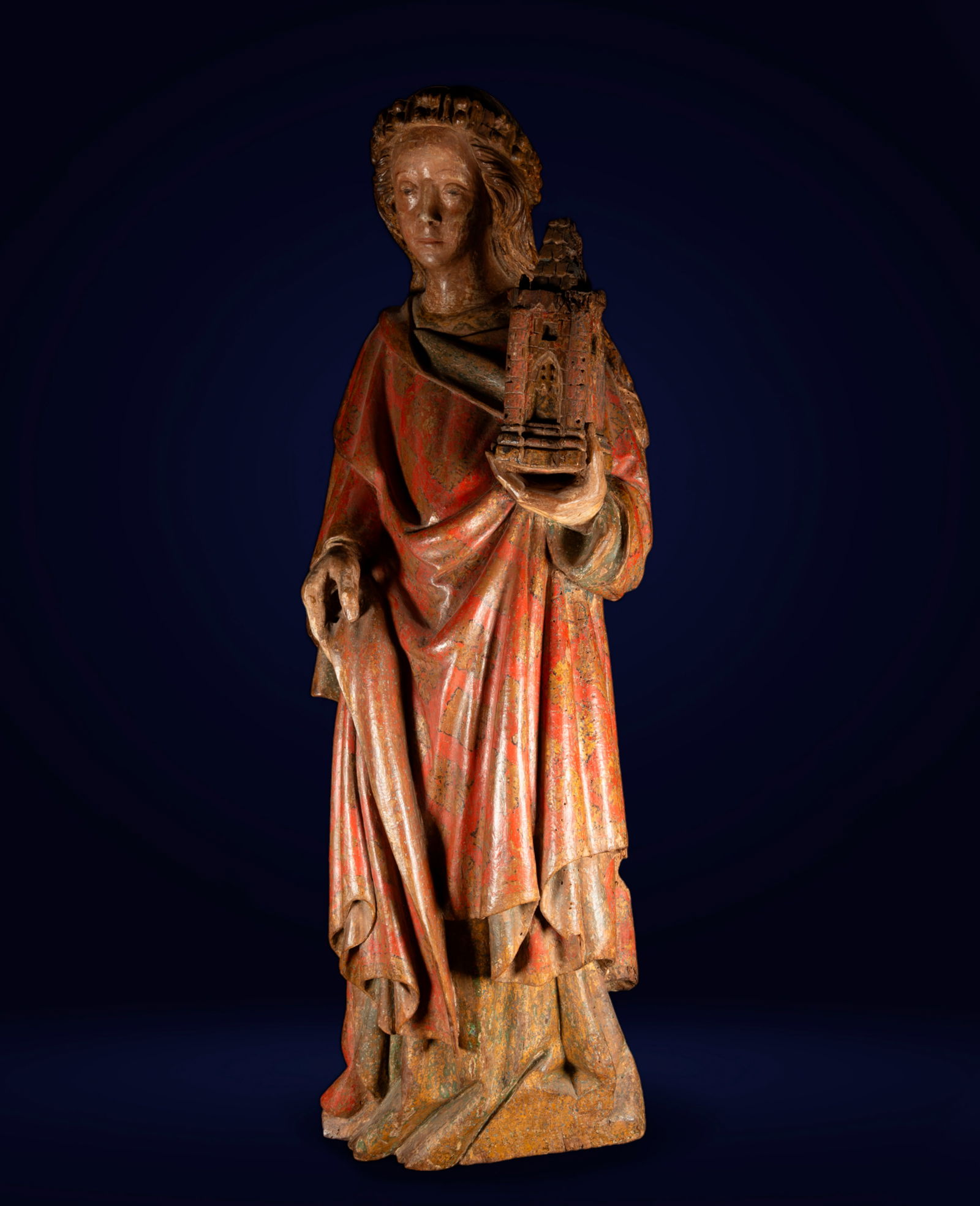 Important Late Medieval Saint Barbara from the late 15th century  Brabant or South Germany  European (1 of 6)