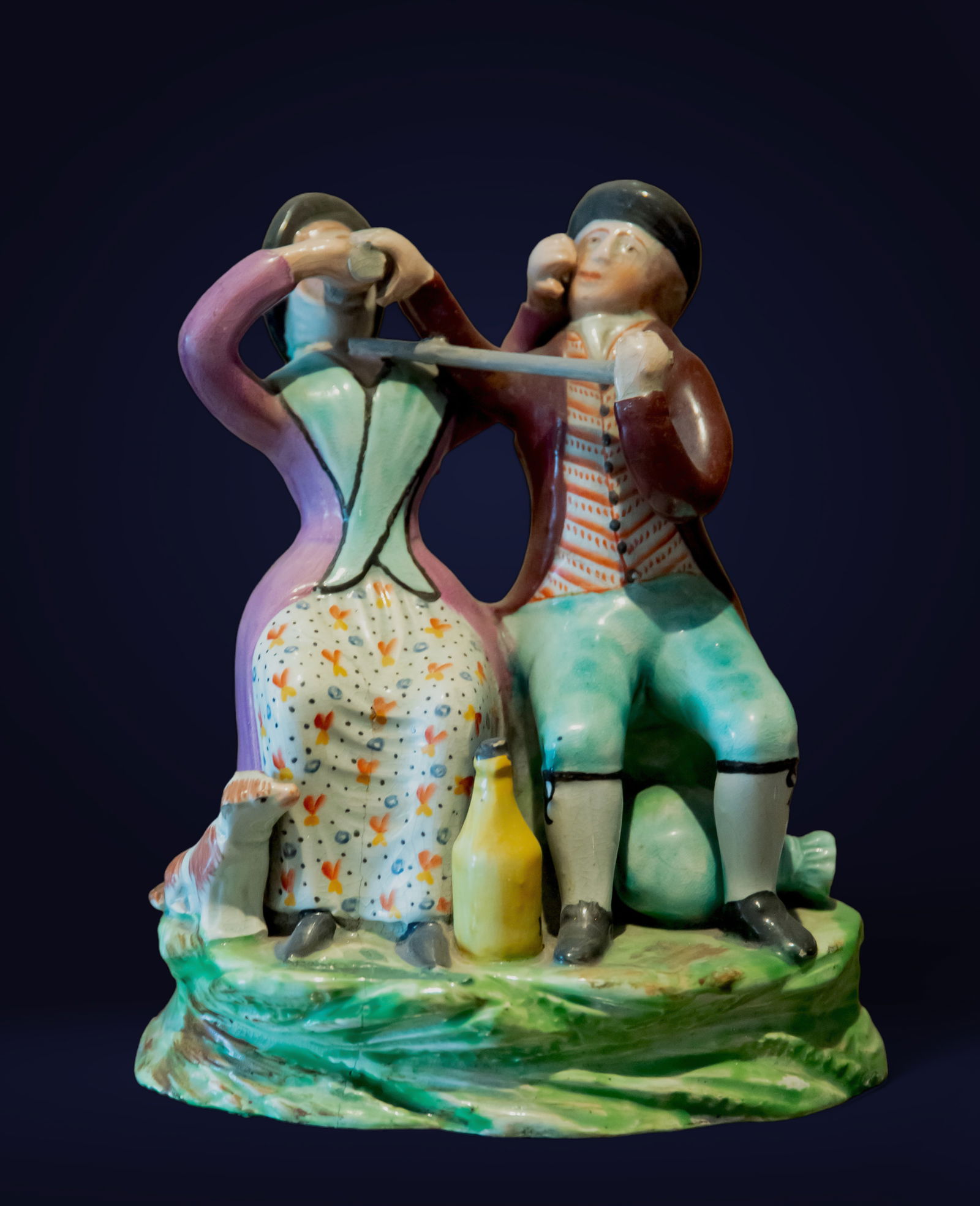 Stratfordshire figure, in English glazed and polychrome ceramics from the 19th century (1 of 2)