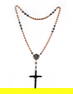 Antique Italian Rosary, 19th century. In silver and Murano glass
