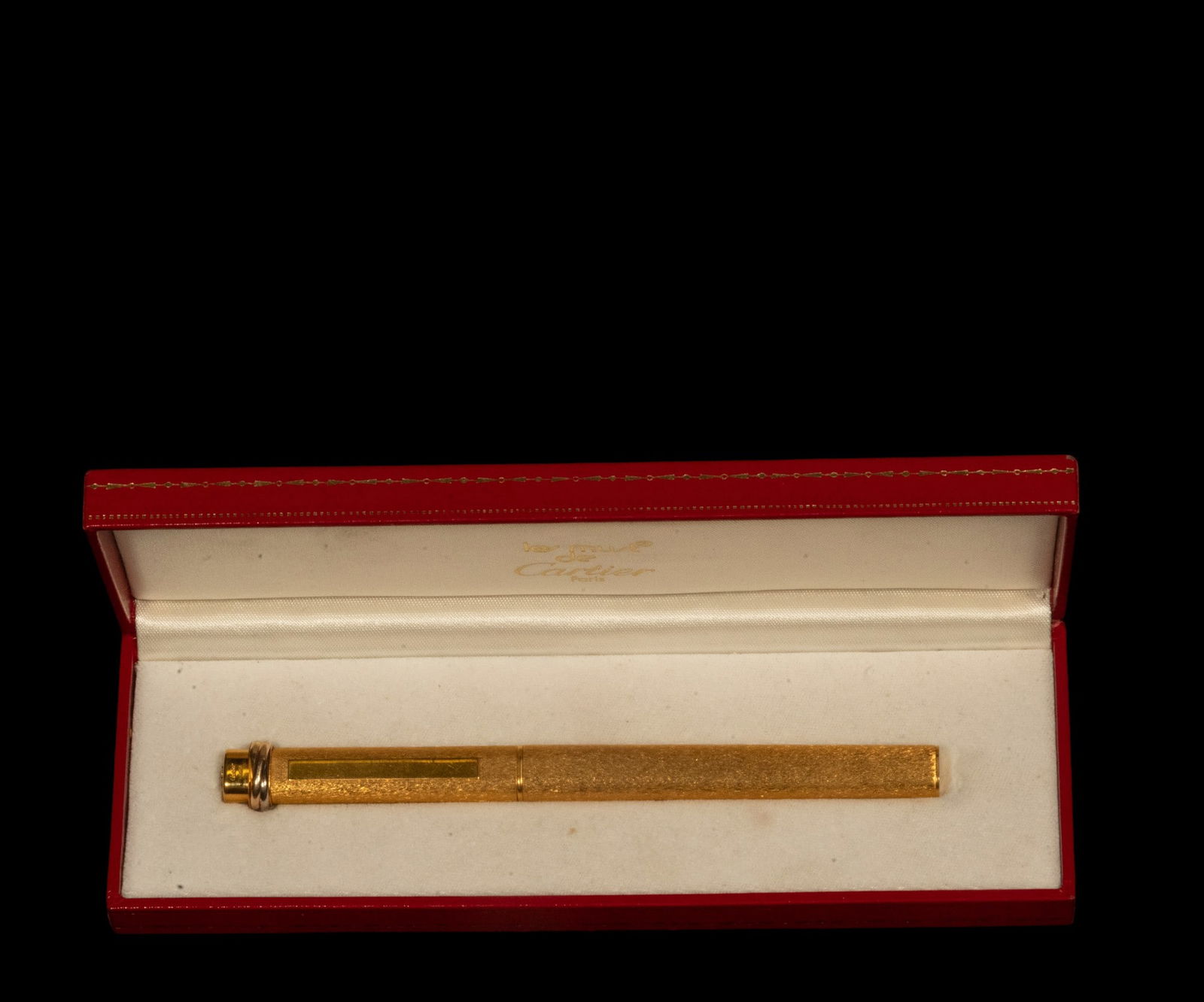 Cartier Must Gold Plated Ballpoint Pen, Must model, with original case (1 of 4)