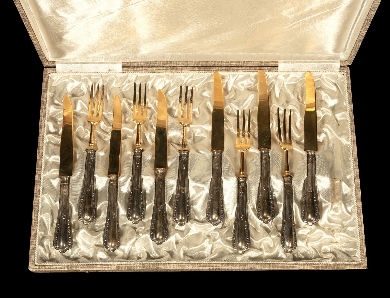 Vermeil Silver Dessert Cutlery Set, Service for 6 (1 of 1)