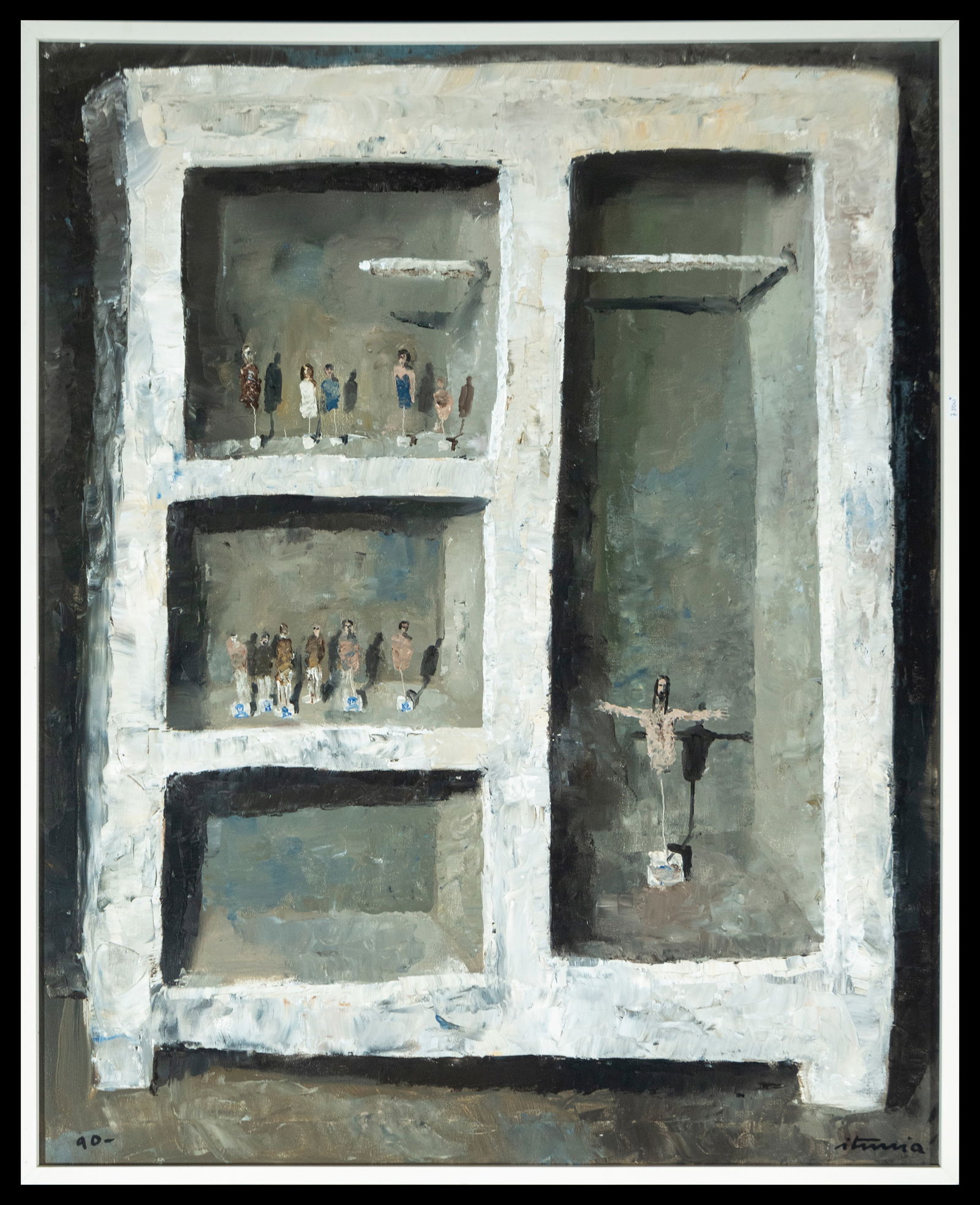 IGNACIO ITURRIA (Uruguay, 1949) - Wardrobe: Oil on canvas. Measurements: 102 x 83 cm.