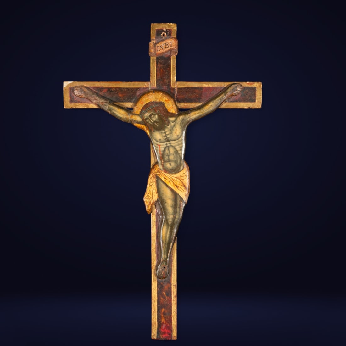 Rare Late Italian Renaissance Cell Cross on panel - Florentine or Sienese Master of the early 17th (1 of 6)