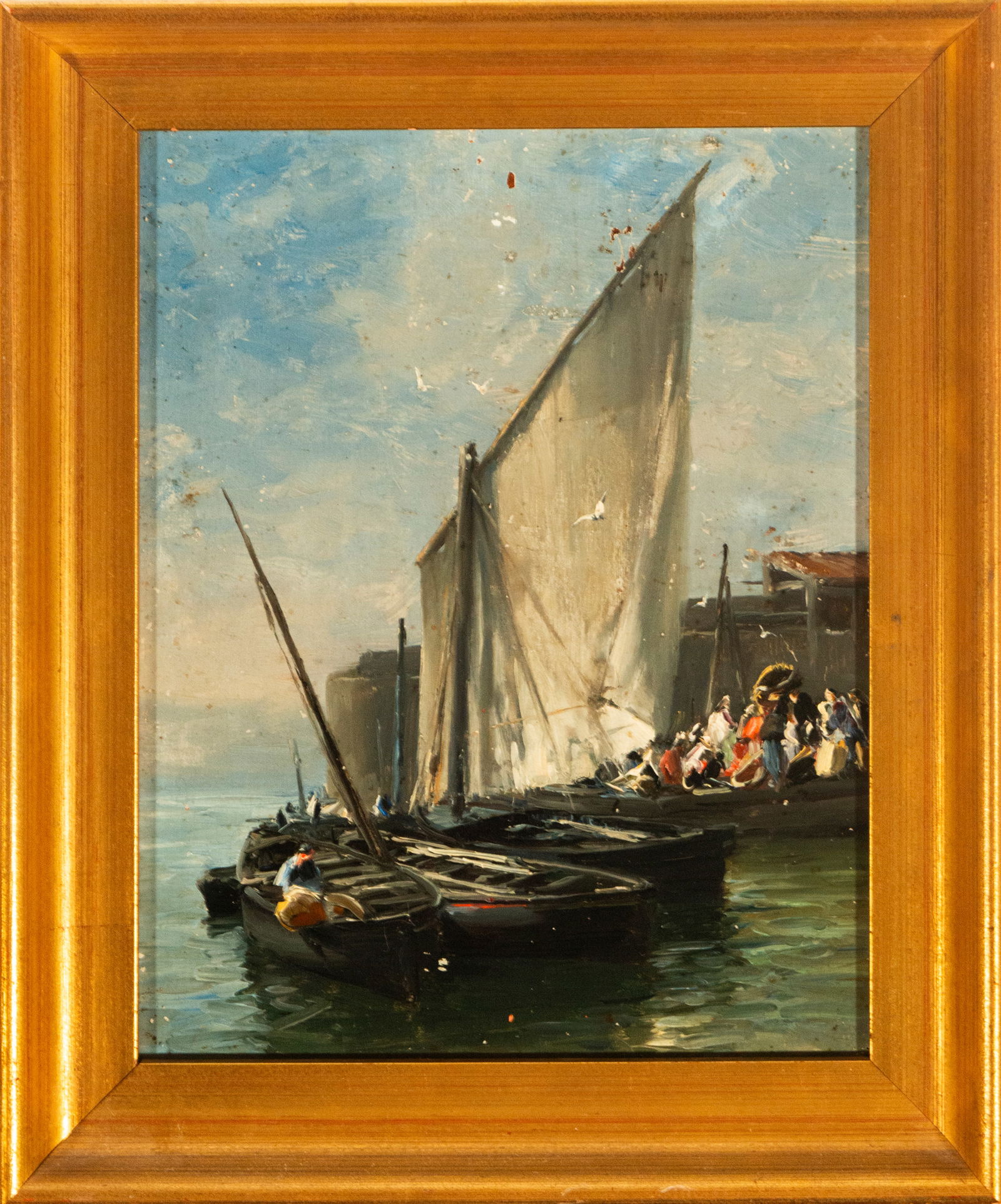 Ships in the port, 19th century: Measurements: 28 cm x 22 cm and 33 cm x 28 cm