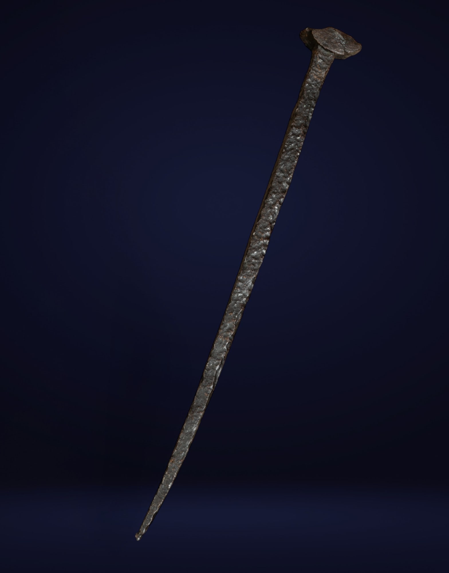 "Nail of Christ" Called "Jesusalem" medieval work, 15th century: 40 cm, in iron