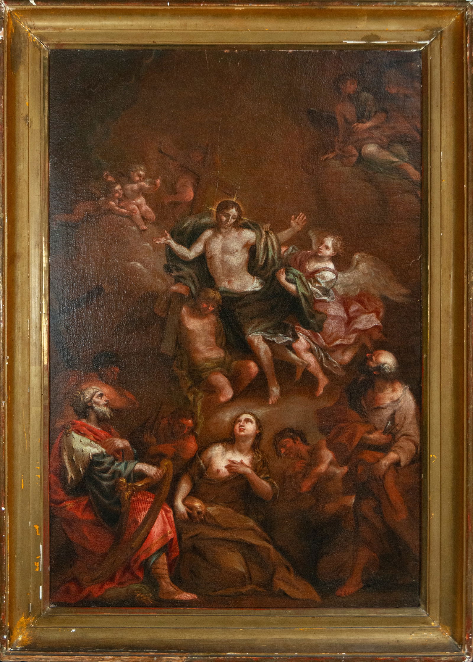Italian School of Francesco Solimena, 18th century - The Ascension of Christ: Measurements 92 × 60 - 105 × 74 cm