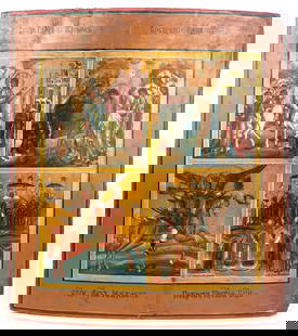 Russian icon of scenes from the Passion, Russia, 18th century: Tempera on panel. Dimensions: 35 x 31 x 3.5 cm. Located in an international warehouse.