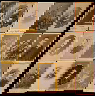 Lot of 15 old photos from the 19th and 20th centuries: Each measures 9x5cm approx.