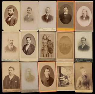 Lot of 15 old photos from the 19th and 20th centuries: Each measures 9x5cm approx.