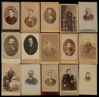 Lot of 15 old photos from the 19th and 20th centuries: Each measures 9x5cm approx.