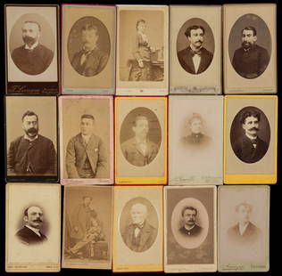 Lot of 15 old photos from the 19th and 20th centuries: Each measures 9x5cm approx.