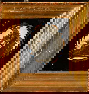 19th century frame with glass The Fall of Christ: Wood with glass. Dimensions: 15 cm x 12 cm and 24 cm x 21 cm