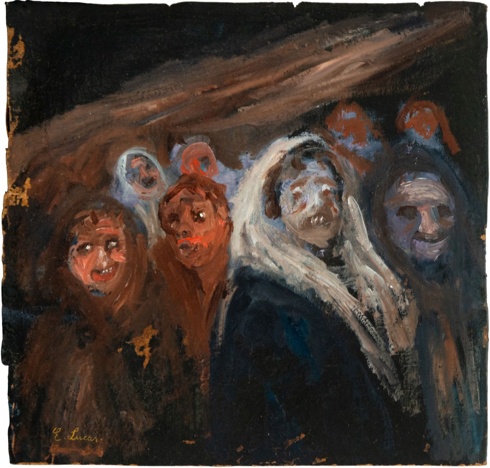 Witches' Scene, Signed Eugenio Lucas, Spanish School, 19th Century (1 of 4)