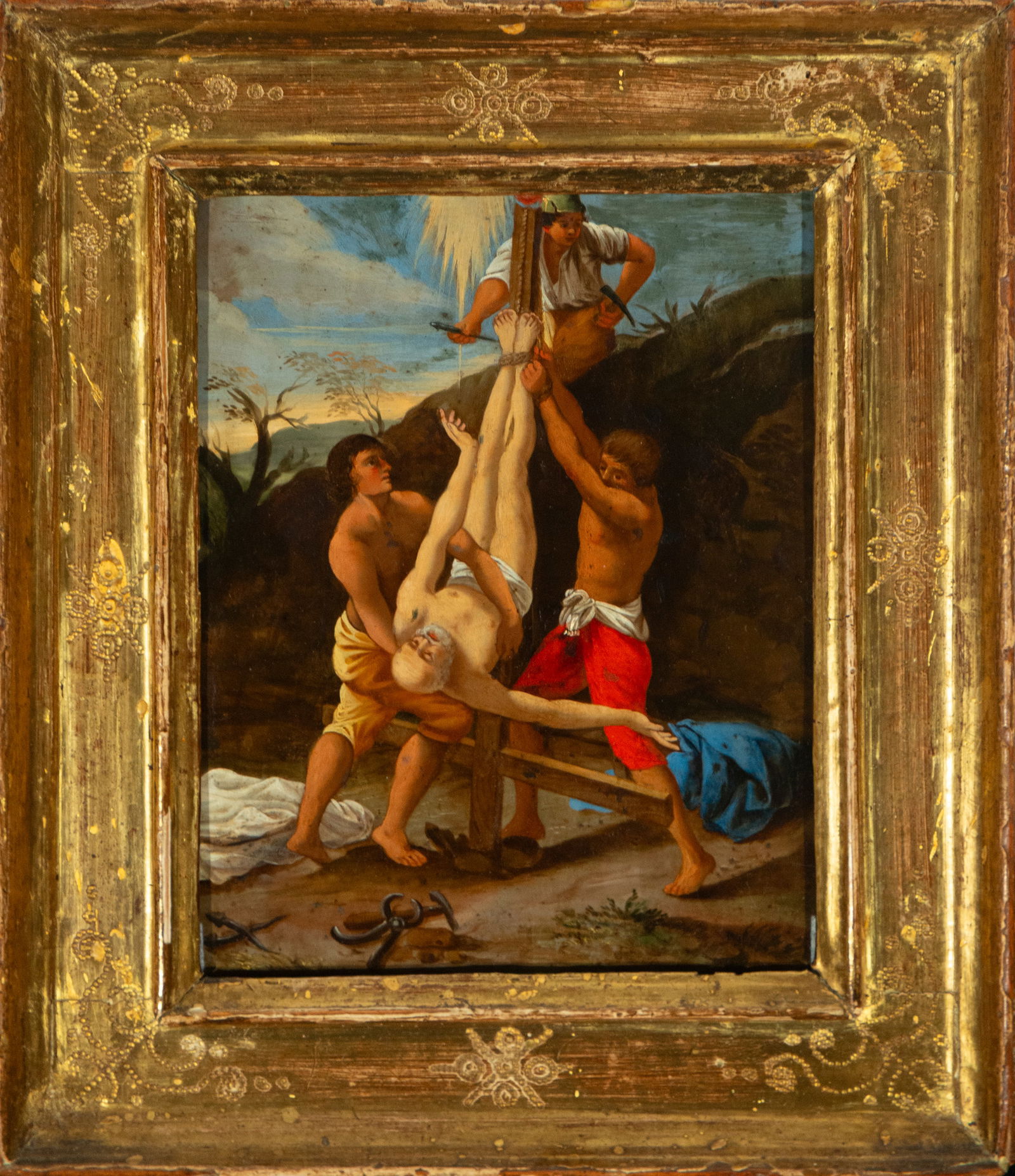 Crucifixion of Saint Peter. Italian School. 17th century. (1 of 4)