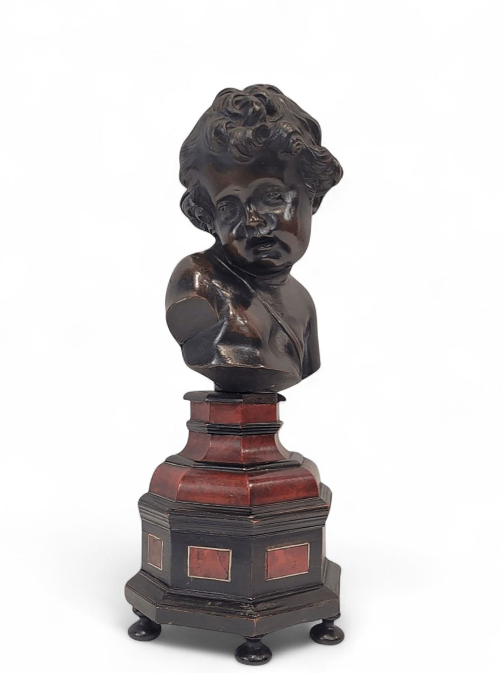 BUST “CHILD??, PATINATED BRONZE, FOLLOWING FRANÇOIS DUQUESNOY, 18TH CENTURY – FRANCE (1 of 1)
