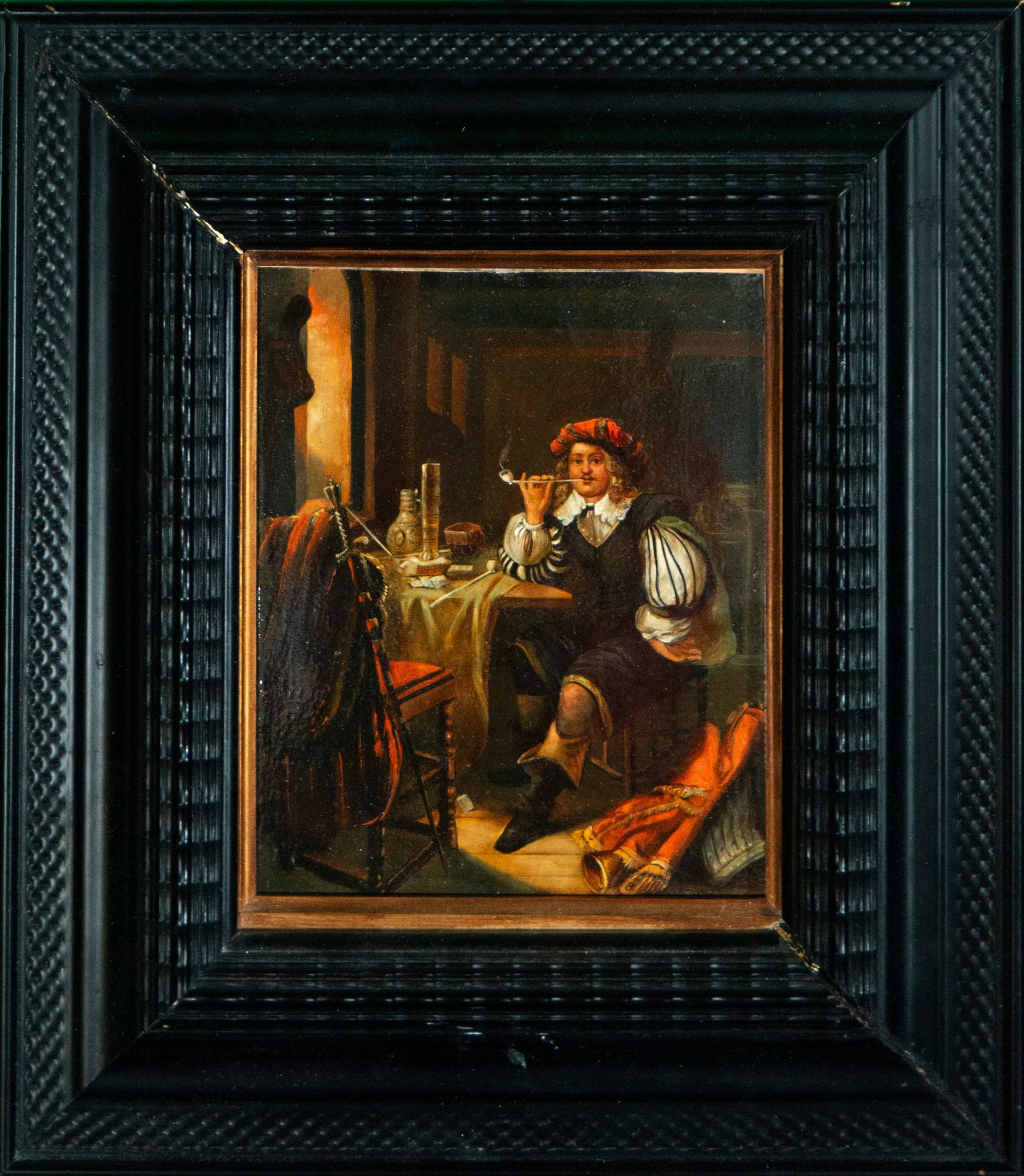 19th Century Dutch School - The Pipe Smoker (1 of 4)