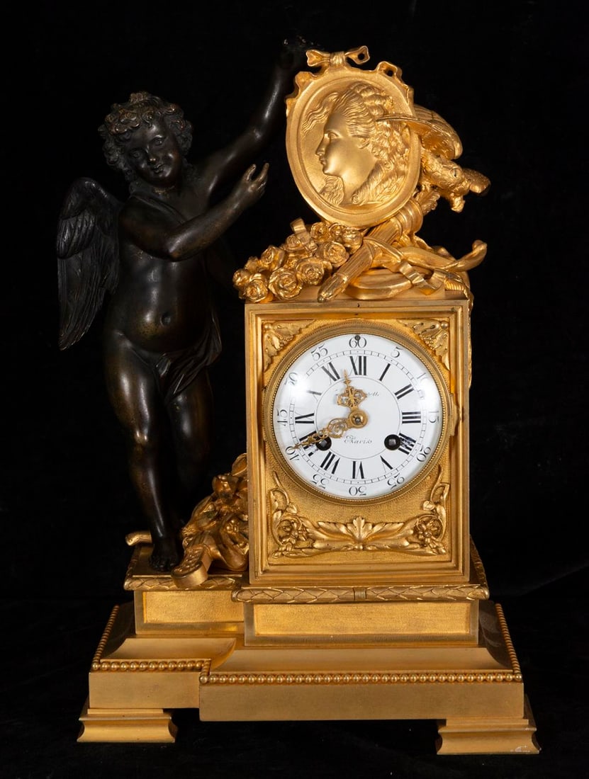 Distinguished French Louis XVI Mantel Clock depicting Marie Antoinette with Cupid, GARDETTE À (1 of 20)