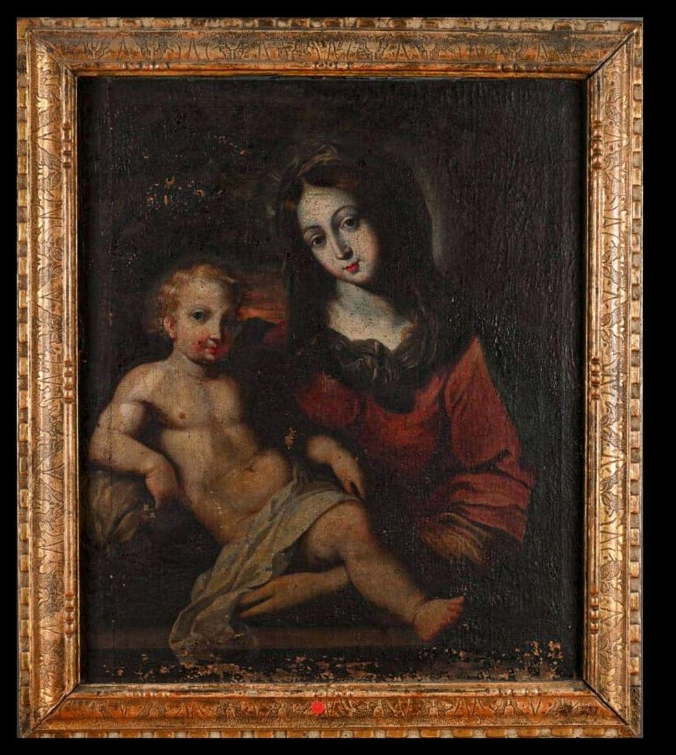 Italian Madonna of the 17th century (1 of 4)