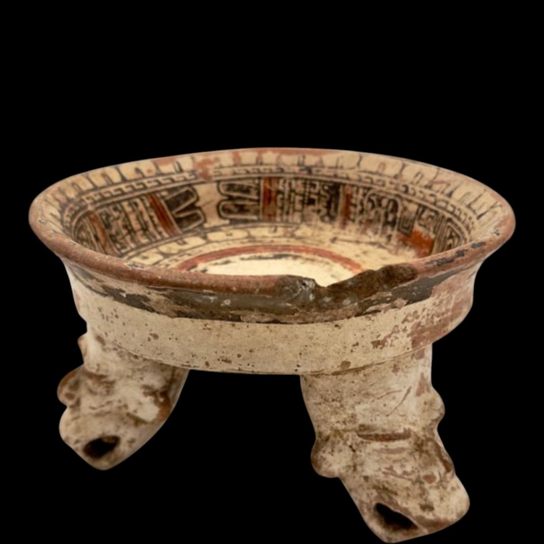 Important Nicoya tripod rattle bowl (c. 800–1200 AD) (1 of 9)