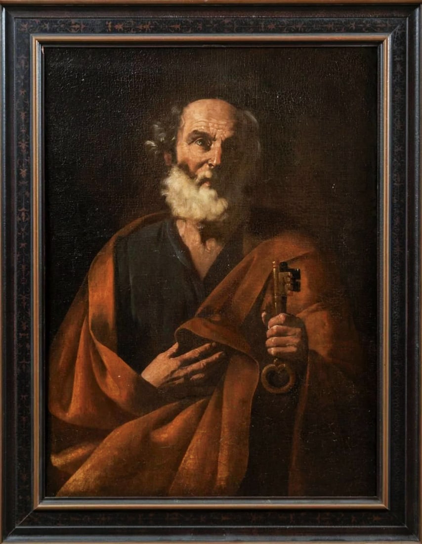 Star Lot - Matthias Stom, called Matthias Stomer (c. 1600-c. 1650) "Saint Peter" (1 of 6)