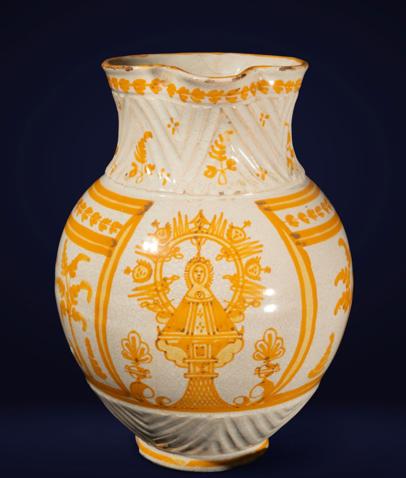 Talavera ceramic jug, 18th century (1 of 4)