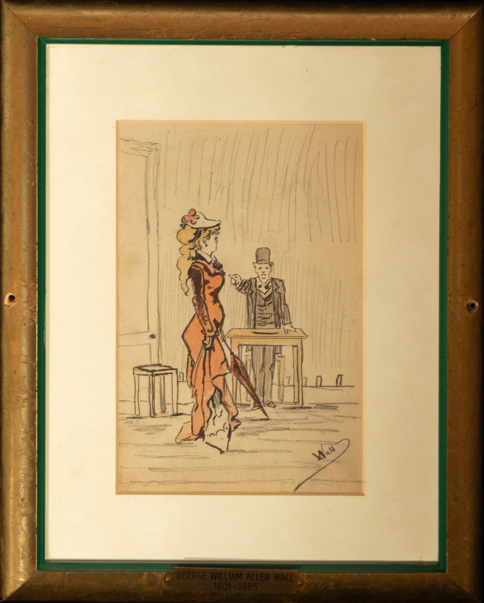 Wau, signed, 20th century German school: Measurements: 20 cm x 11 cm / 31 cm x 24 cm