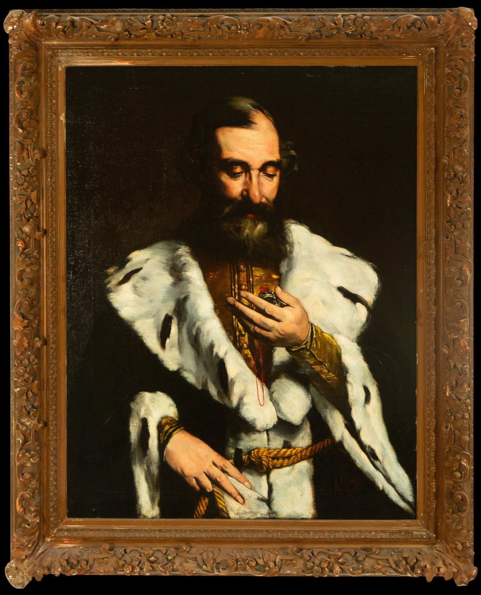 Antonio Gisbert. Portrait of a gentleman with a medallion. Spanish School. 19th century. Signed. (1 of 4)