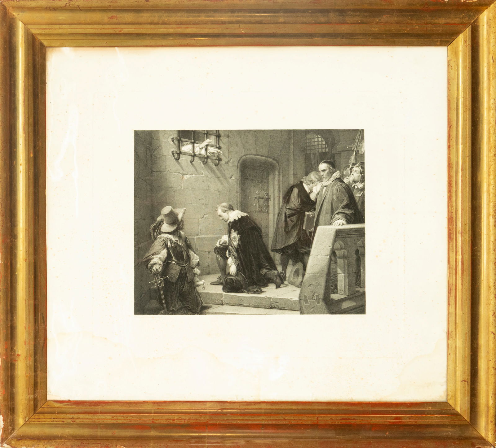 Engraving with period frame. French School. 18th-19th century. (1 of 2)