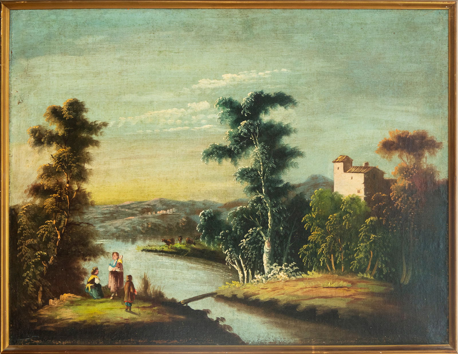 Landscape with figures. Italian School. 19th century. (1 of 3)