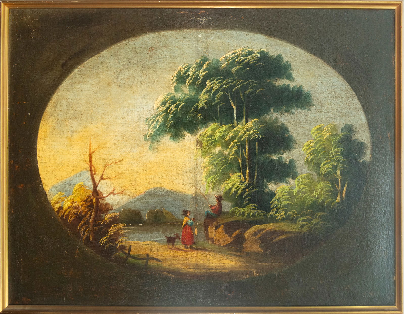 Landscape with figures. Italian School. 19th century. (1 of 3)