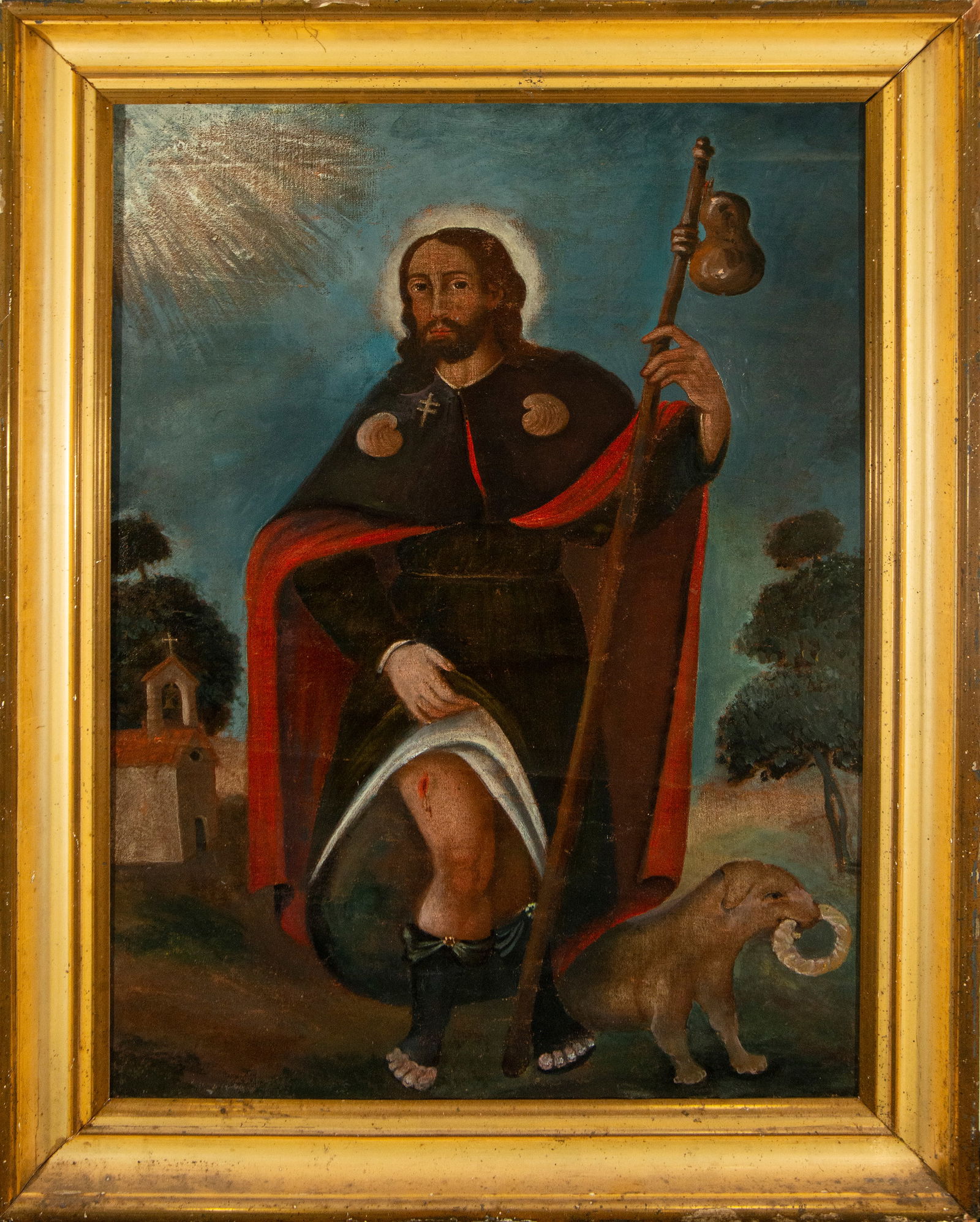 Saint Roch with dog. Colonial School. 18th Century. (1 of 3)