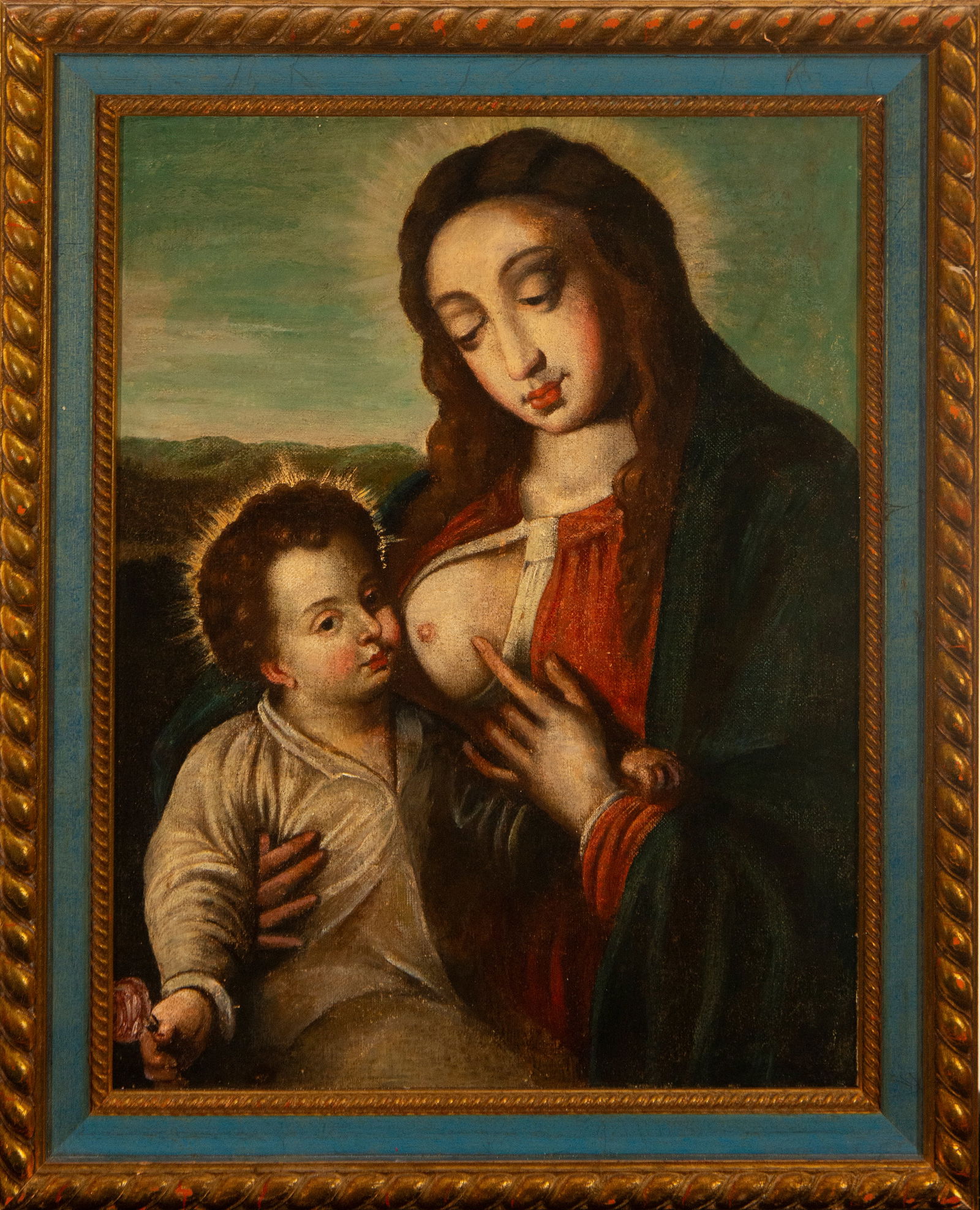 Virgin of the Milk. Colonial School. 18th Century. (1 of 3)