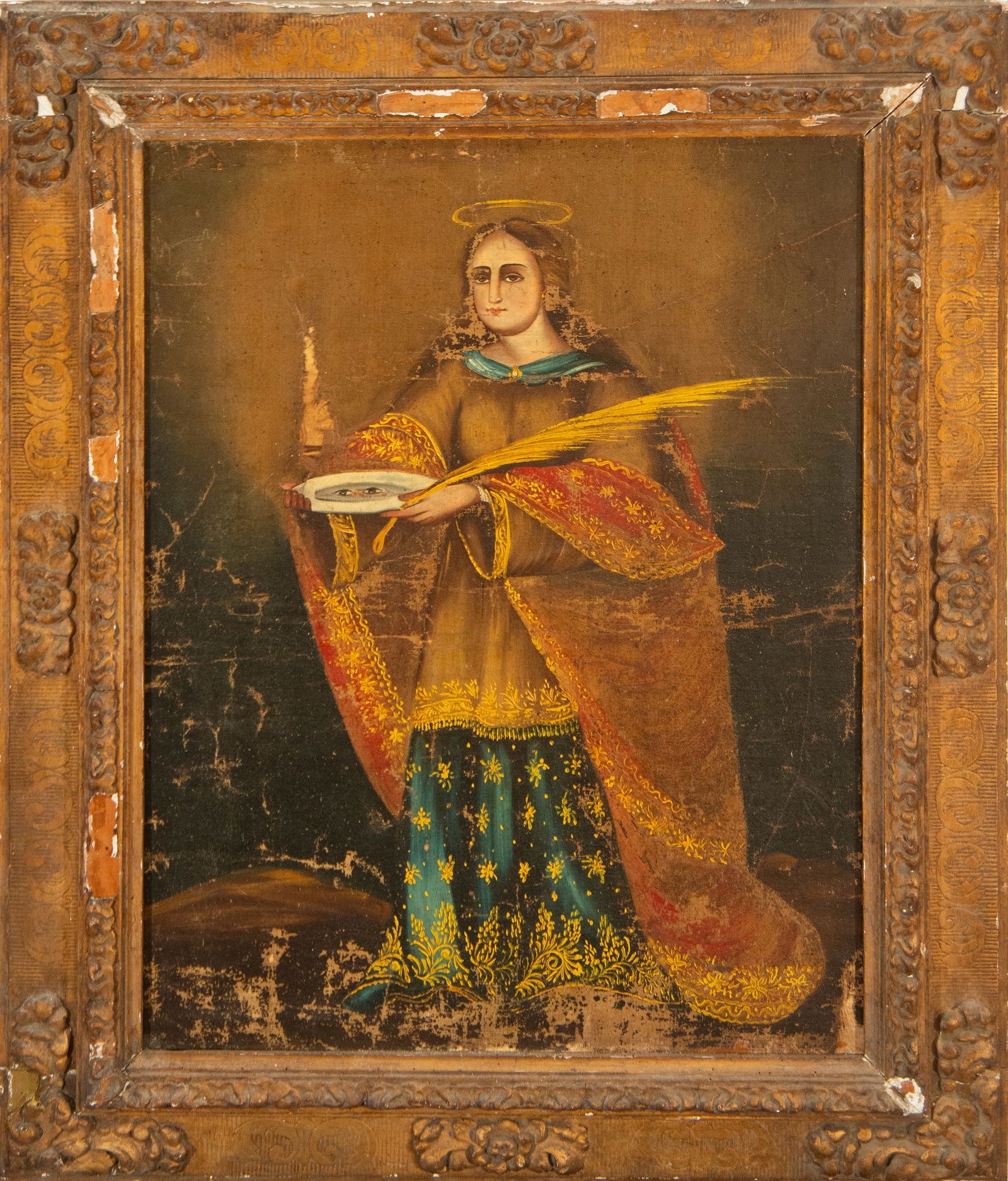 Santa Lucía. Colonial School. 18th Century. (1 of 4)