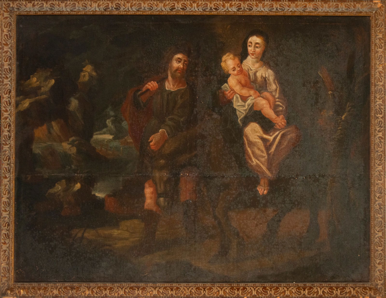 Flight to Egypt. Spanish School. 18th Century. (1 of 4)