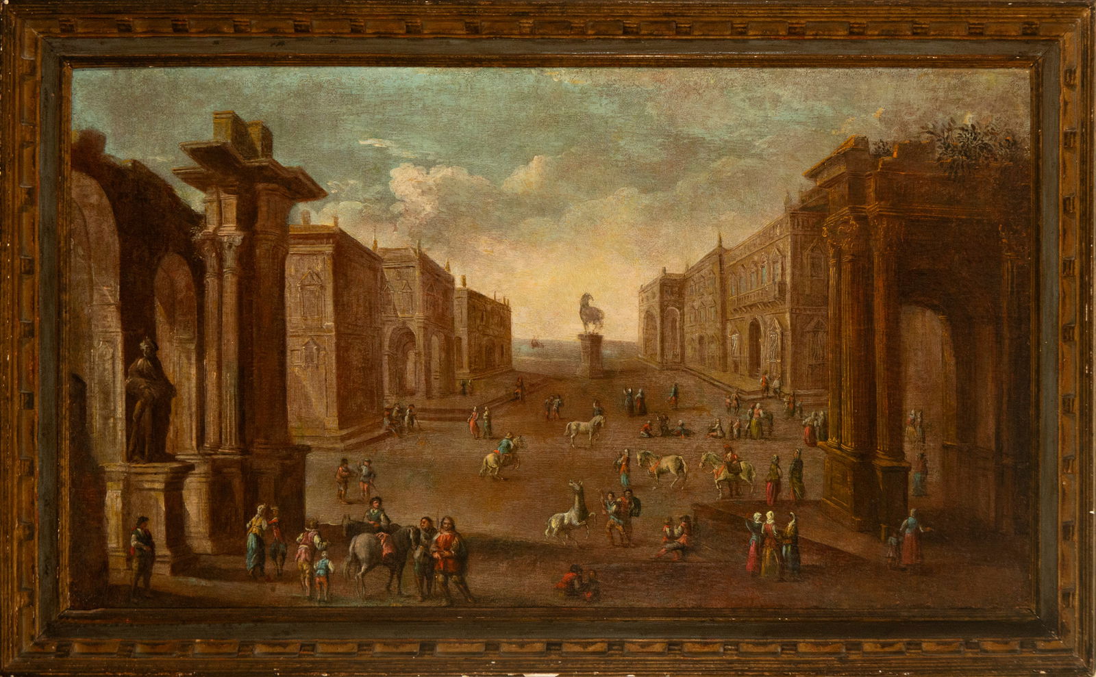 Architectural fantasy with figures, Circle of Viviano Codazzi, 17th Century (1 of 5)