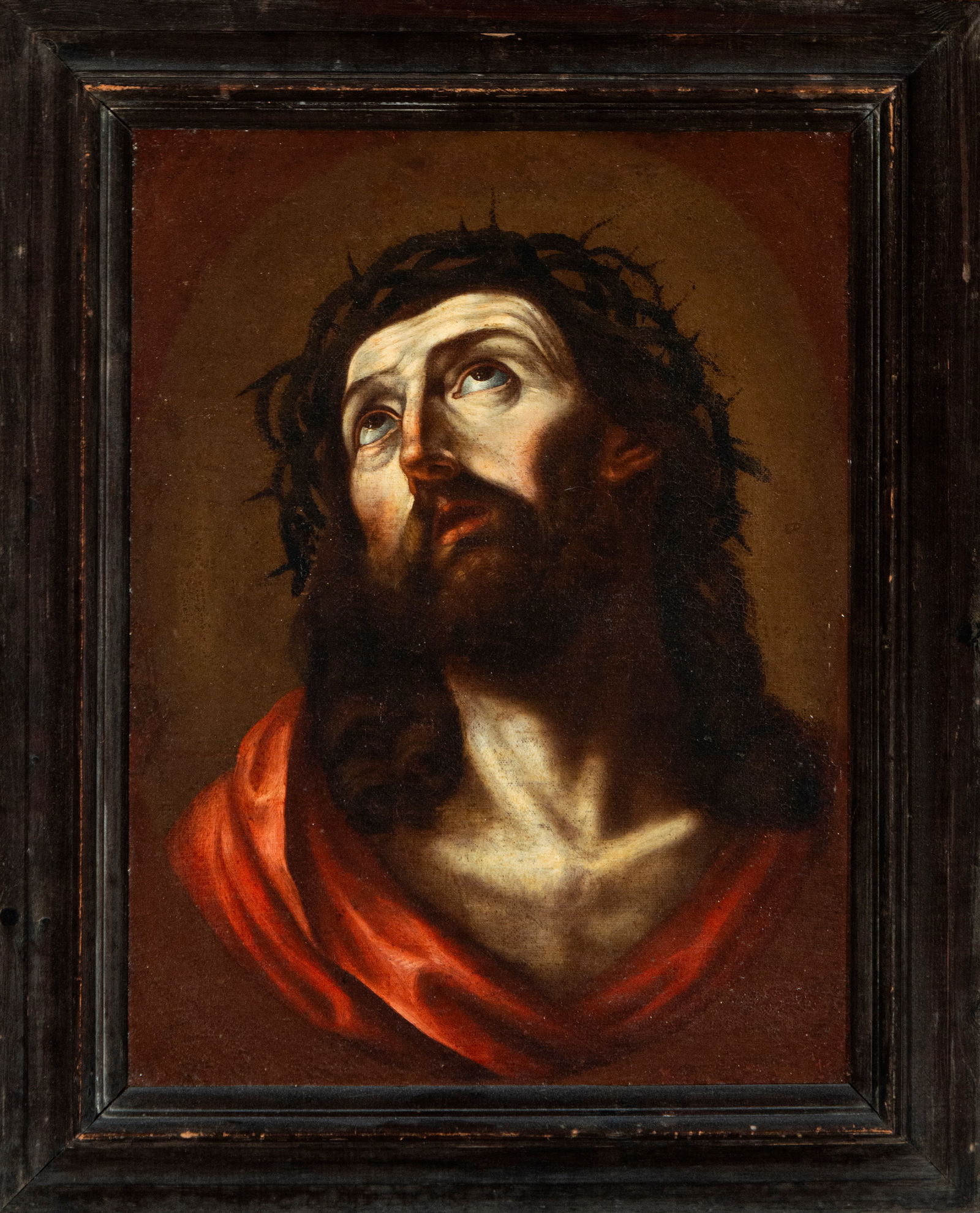 Head of Ecce Homo. Neapolitan School of José de Ribera. 17th century. (1 of 6)