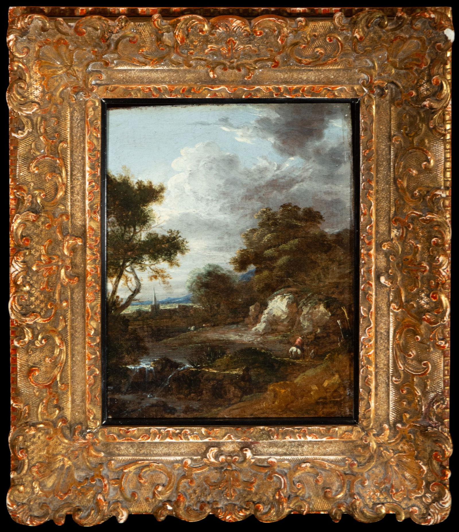 Landscape with figure. Flemish school. 17th century. (1 of 4)