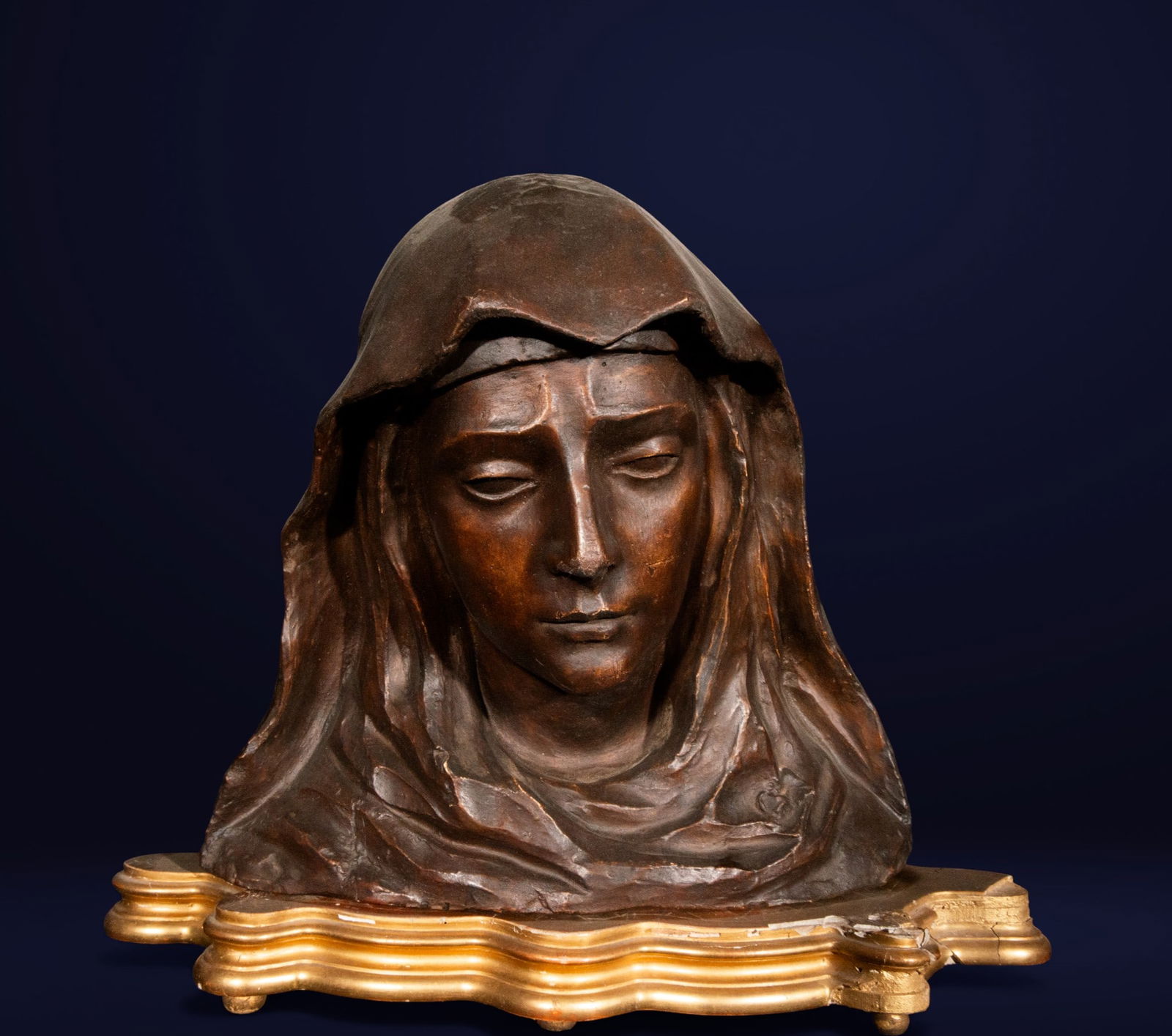 Bust of Our Lady of Sorrows. Roman Baroque school. 17th or 18th century. (1 of 7)