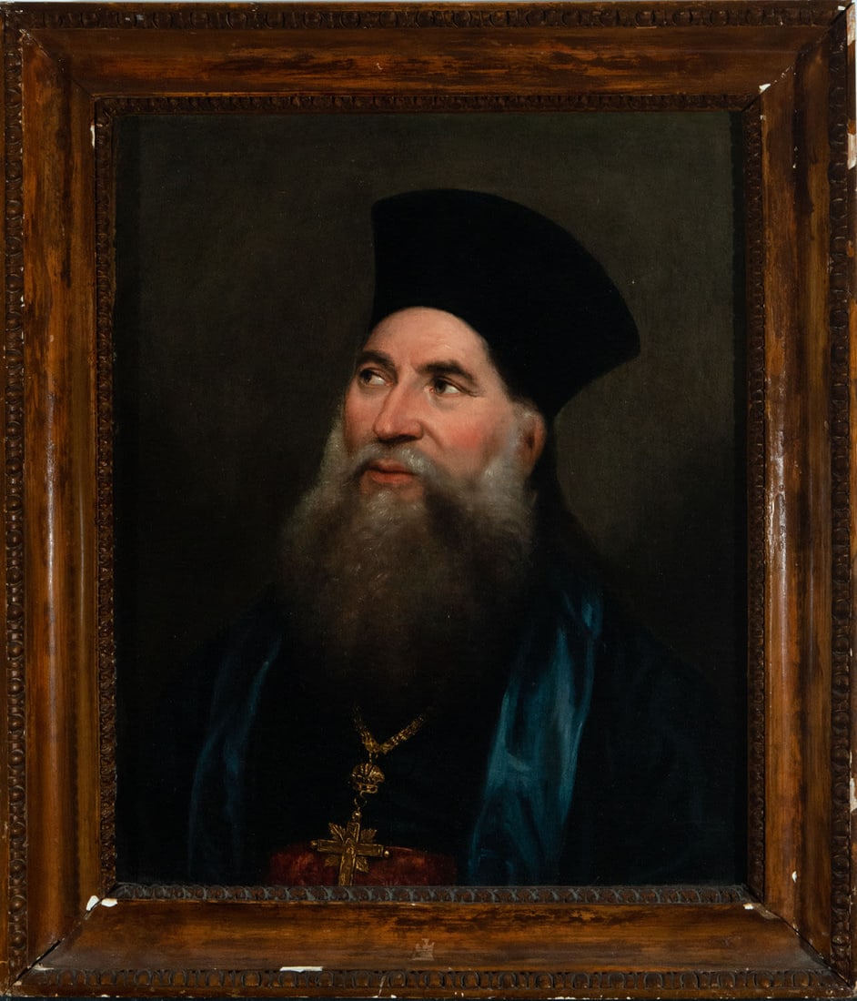 Portrait of Orthodox Patriarch, 19th century Russian school (1 of 4)