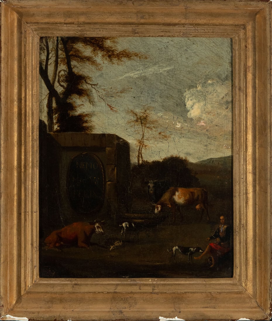 Pastoral scene, Dutch school of the 18th - 19th century (1 of 5)