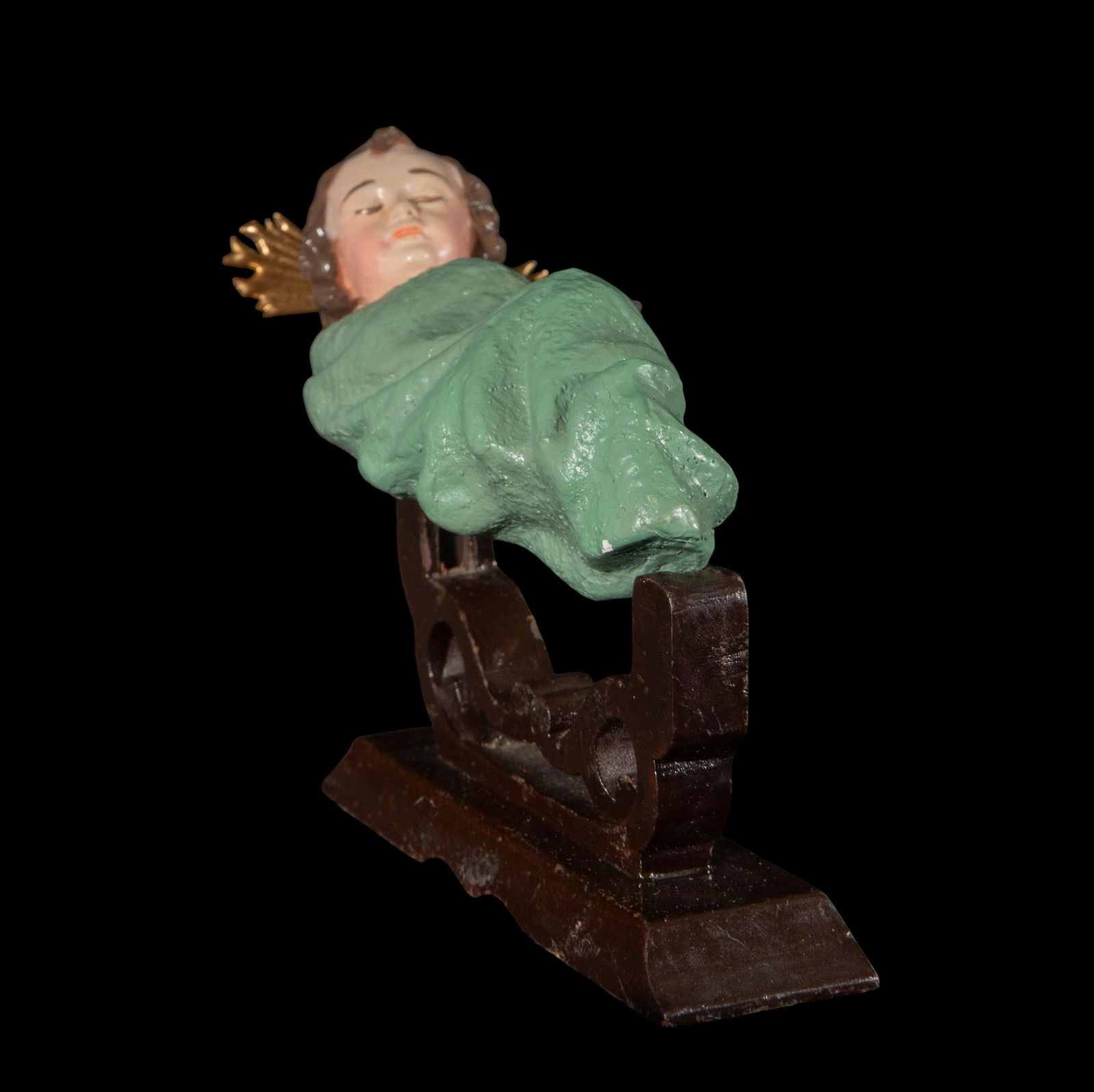 Little Baby Jesus with a green cloak, 20th century (1 of 10)