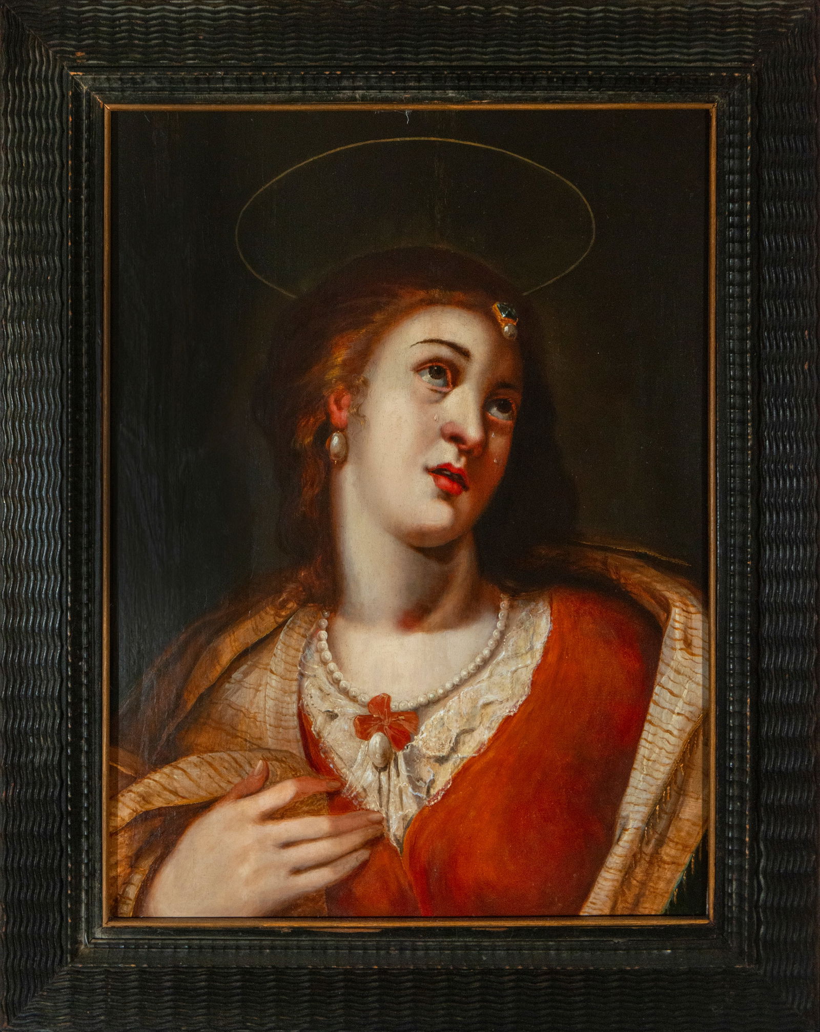 Important and Decorative Italo-Flemish Sibyl - 17th century, oil on panel (1 of 5)