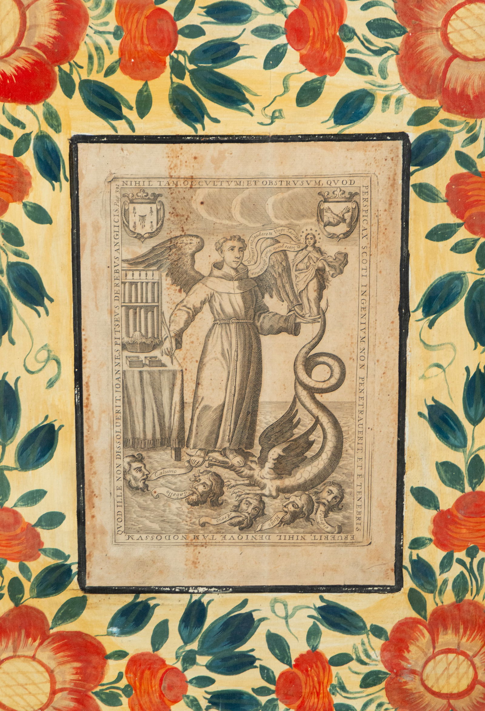 JOHANNES Duns Scotus and the Immaculate Conception - Colonial School. 19th Century. (1 of 2)